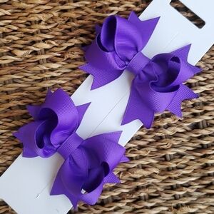 NWT Boutique Layered Pigtail Bows Set of 2